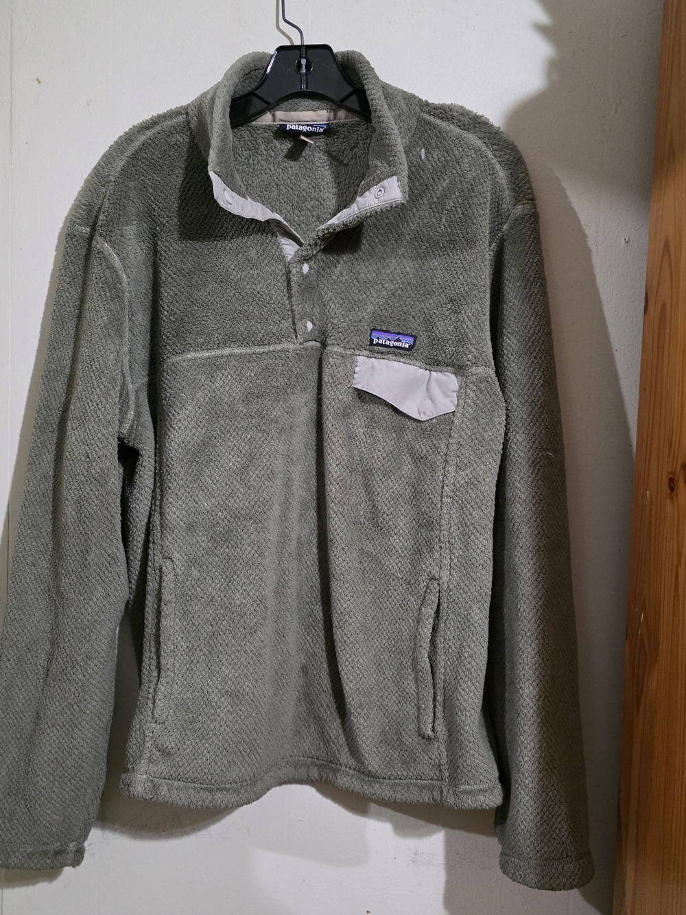 Patagonia Olive Snap-T Fleece Pullover Jacket Used Size L